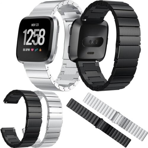 Women Metal Bracelet For Fitbit Versa Band Bracelet With Screwless Pin In Stainless Steel Bracelet Replacement Accessories
