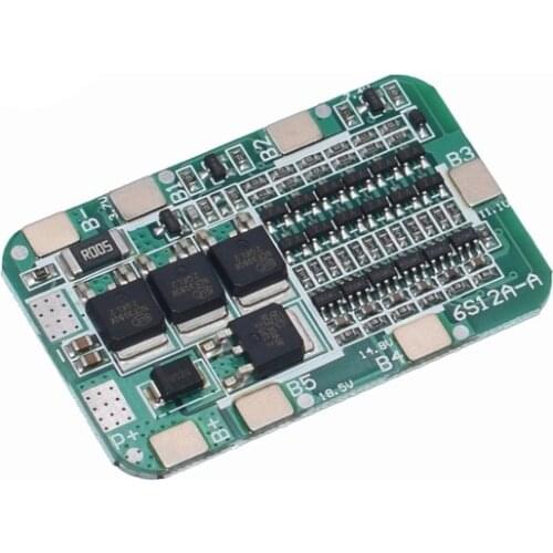 1 Piece 6S 15A 24V PCB BMS Protection Board for 6 Pack 18650 Li-ion Lithium Battery Cell Module 6S 2A-A