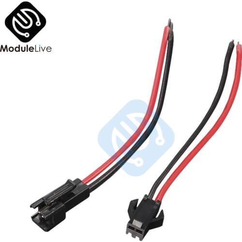 10Pairs 15cm Long JST SM 2Pins 2P Plug Male to Female Wire Cable Connector Adapter for 3528 5050 LED Light Strip tape Driver