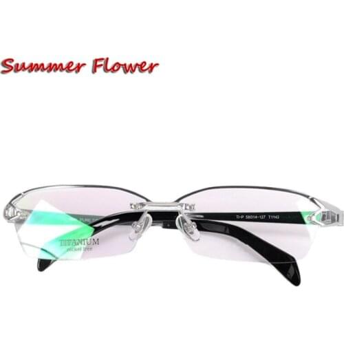 16 g Nickel Free Pure Titanium Prescription Glasses Frame Men Eyewear Light Weight Optical Brand Designer Free Niecle