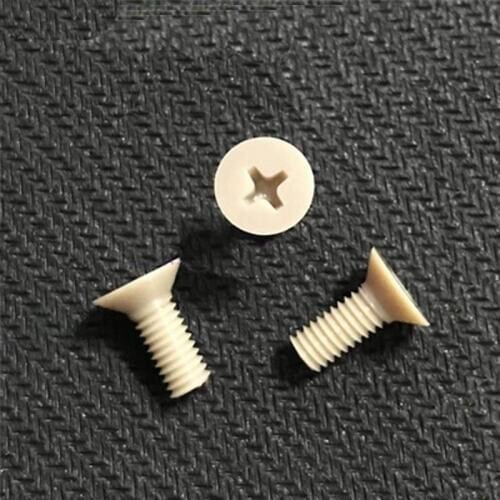 2pcs M4 High temperature resistant screw Peek screws Cross countersunk head Highs strength Flat heads Phillips bolt 10-12mm Long
