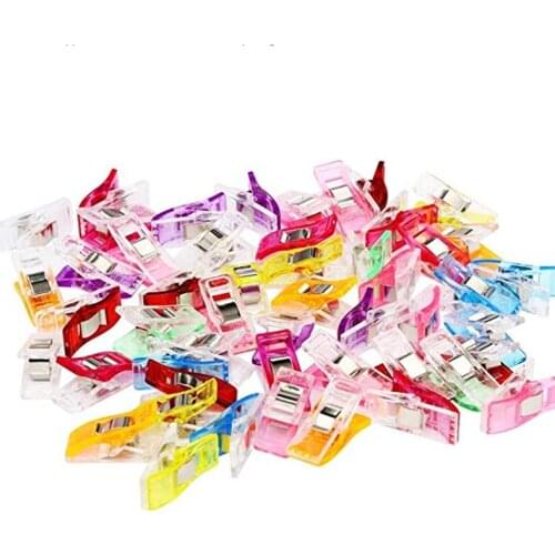 20pcs Sewing Clips Multicolor PVC Plastic Fabric Clamps Patchwork Crafting Knitting Safety Clip Holder DIY Accessories