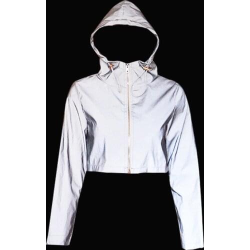 2021 new arrival two piece set solid color jogging femme 2 piece sets crop top Hooded and pants reflective set womens outfits