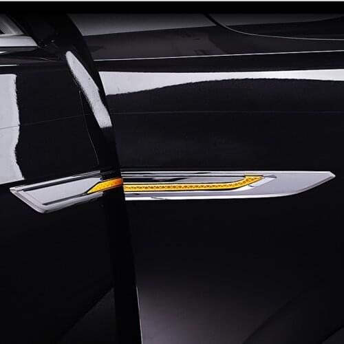 Car Carbon Fiber Side Leaf Flank Decorative Label Protection Frame for Volkswagen VW Touareg 2021 2020 2019 Car Accessories