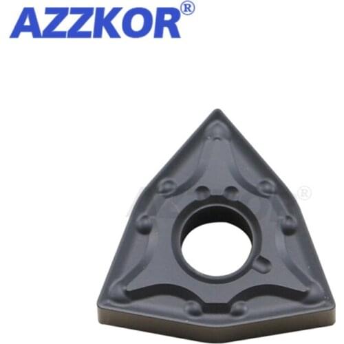 AZZKOR WNMG080404-MA/TM NT125 Internal Inserts Turning Tools NC Center Lathe For Steel Machining Material Carbide Blades 10pcs