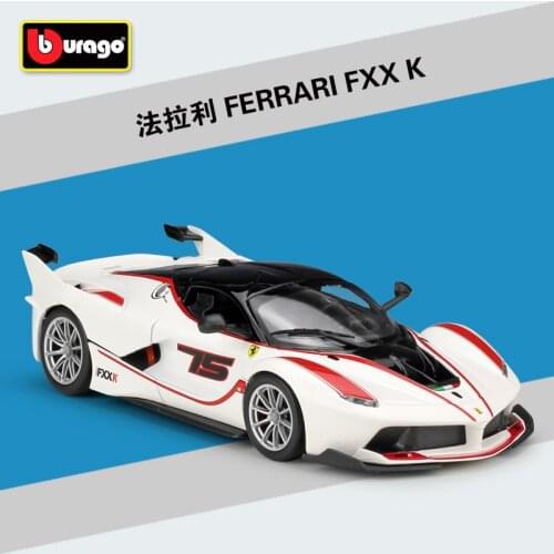 Bburago Diecast 1:24 FXX K Racing Car Red White Alloy Model Car Adult Collection Toy for children