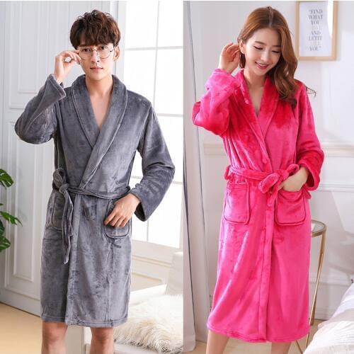 Robe For Sleepwear Winter Intimate Lingerie Nightgown Home Clothing Kimono Bathrobe Gown Negligee Large Size 3XL