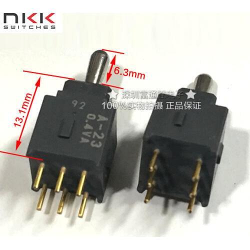 Imported original Japan NKK button switch A-23 A-23JP swing switch 6 feet 3 gear wave switch