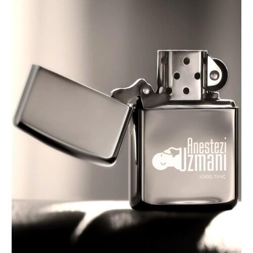 Personalized Anesthesiologist Gasoline Silver Gray Metal Lighter-1