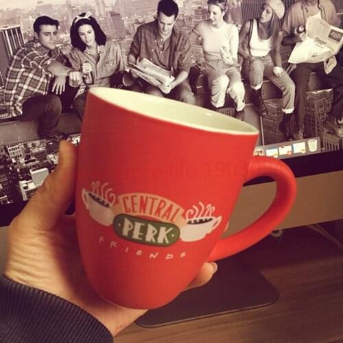 10pcs New Black Red Friends TV Show Series Central Perk Ceramic Coffee Tea Cup Mug 5 colors