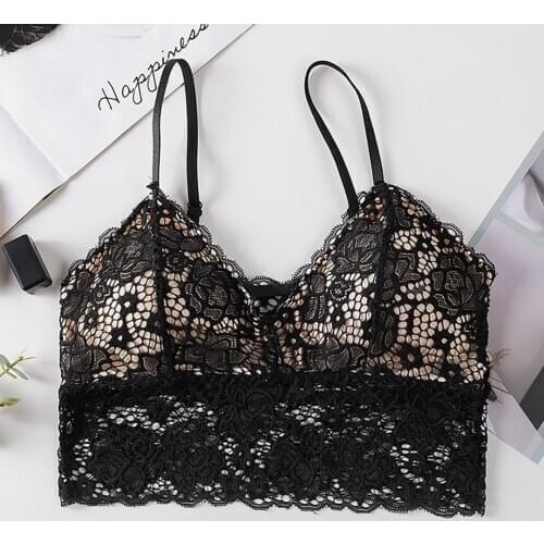 Embroideried Corset Top Women Wireless Bra Top Vest Breathable Chest Pad Wearing Sports Underwear One Size Нижнее Белье Женское