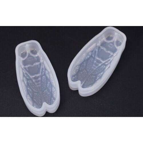 Crystal Epoxy Cicada Shape Silicone Mold DIY Handmade Jewelry Pendant Mould Making Tool Dried Flower Resin Decorative DIY Hand