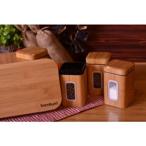 Bambum Sayaka Bamboo Coated Storage Set And Bread