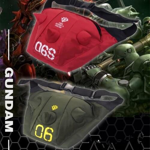 2021New Hot Japan Anime Gundam Char Aznable Man Woman Adult Zaku Shoulder Bag Men Canvas Messenger Bags Wholesale Casual Bag