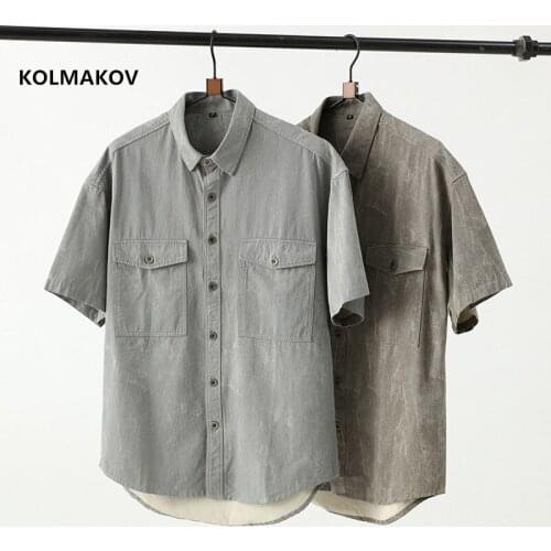 2021 new arrival summer high quality stirped casual shirts men,short sleeve mens shirts, cotton shirts men plus-size S-4XL