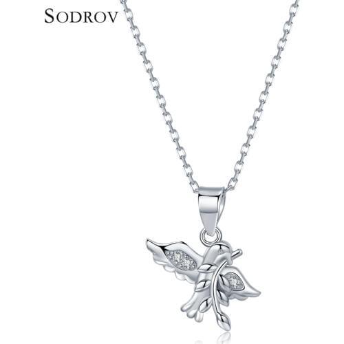Authentic 925 sterling silver spring bird and animal charm necklace ladies silver jewelry gift joyas de plata 925 N014