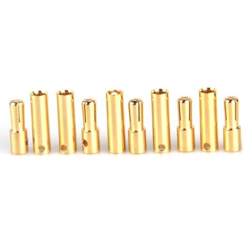 Ship From DE TENSHOCK 4.0MM GOLD Plated/SILVER Plated BULLET CONNECTOR 5 PAIRS FOR RC MOTOR ESC(EXCLUDE SHIPPING)
