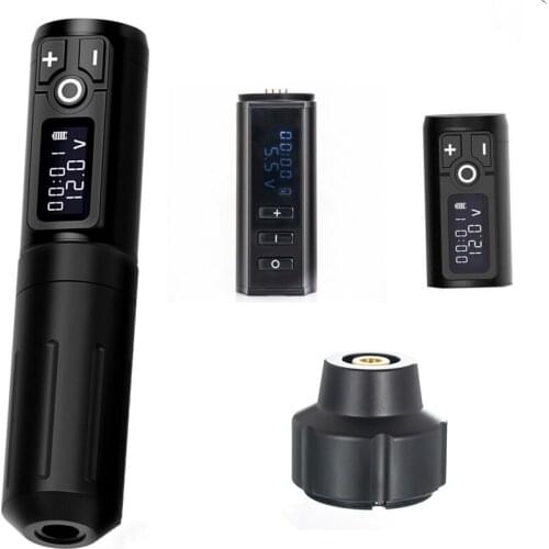 Plus Wireless Tattoo Machine Pen Powerful Brushless Motor 2000mah Battery Pack Portable Professional Tattoo Equipment