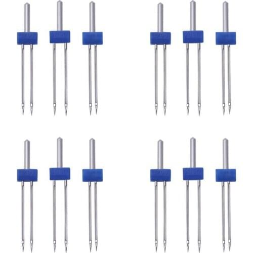 50pcs/lot 3Size Durable Double Twin Needles Pins Twin Stretch Machine Needles Size 2.0/90 3.0/90 4.0/90