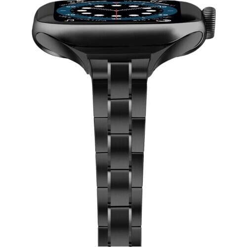 Strap for apple watch se bands thin Stainless Steel link bracelet for iwatch band series 6 5 4 3 44mm 40mm 42mm 38mm bracelet