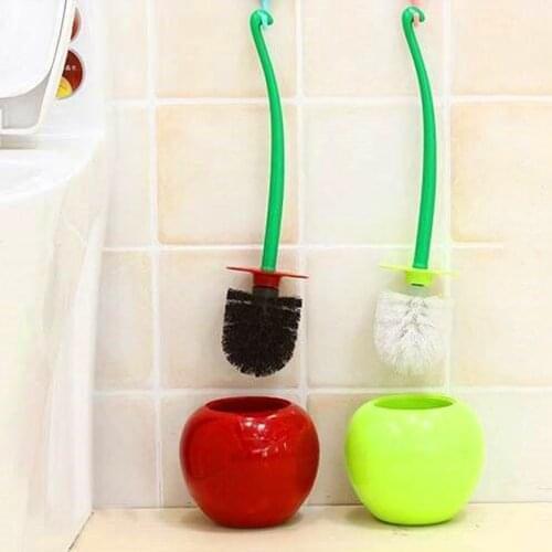 Cherry Toilet Brush Plastic Set Fashion Thick Brush Head Non-slip Handle Strong Detergency ABS PP Material Brush