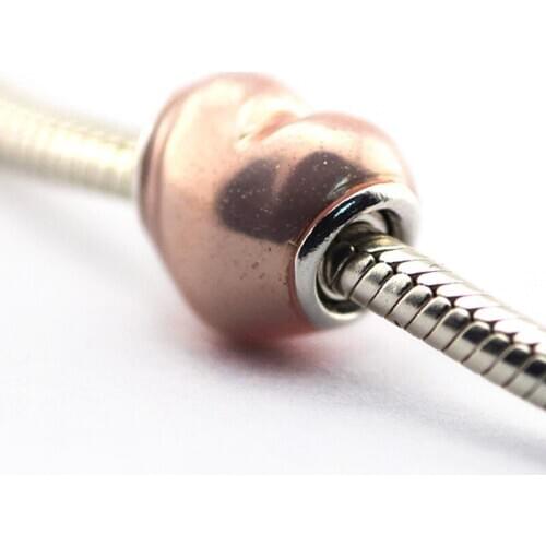 Glittering Heart charm Sterling Silver Jewelry For Beaded Chain Bracelets & Bangles Woman DIY Beads For Jewelry Making