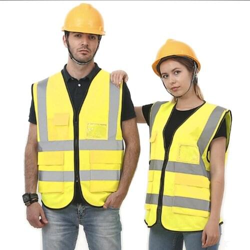 Multi-pocket Reflective Vest Riding Traffic Vest Safety Railway Coal Miners Uniform Vest Breathable Reflective Vest