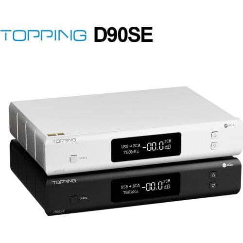 TOPPING D90SE Hi-Res MQA DAC ES9038Pro Bluetooth 5.0 LDAC DSD512 PCM768kHz/32Bit Fully Balanced HiFi Decoder