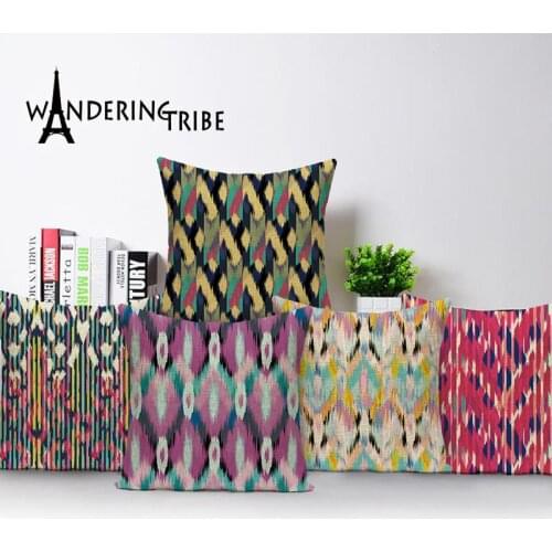 Spring Pillow Geometric Covers Cushion Cover Shabby Chic Living Room Cushions Colourful Kissen Custom High Quality Throw Pillows