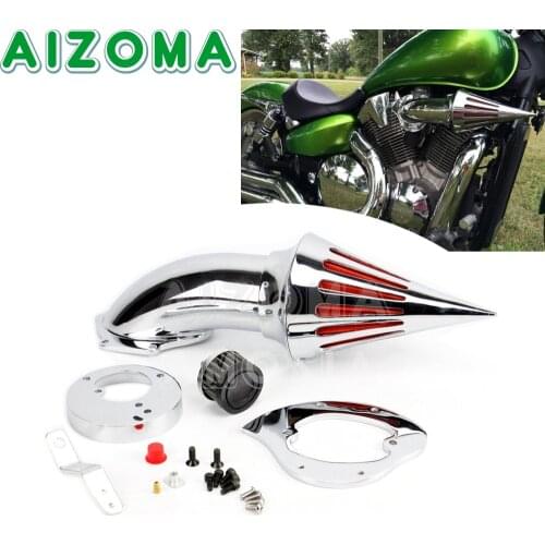 Motorcycle Chrome Air Intake Filter For Honda VTX1300 VTX 1300 1995-2015 2016 2017 2018 2019 Aliminum Spike Air Cleaner Kits