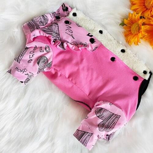 Winter Dog Clothes Girl Dog Clothing Jumpsuit Chihuahua Yorkshire Pomeranian Bichon Poodle Schnauzer Pug Costume Dog Outfit XS