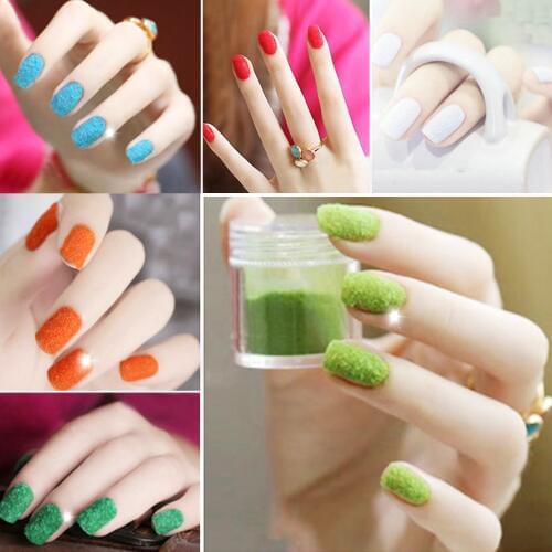 1PCS 10g Fuzzy Flocking Velvet Nail Glitter Powder Red Green Nail Art Dust Glitters Nailart Nail Pigment Powder UV Gel