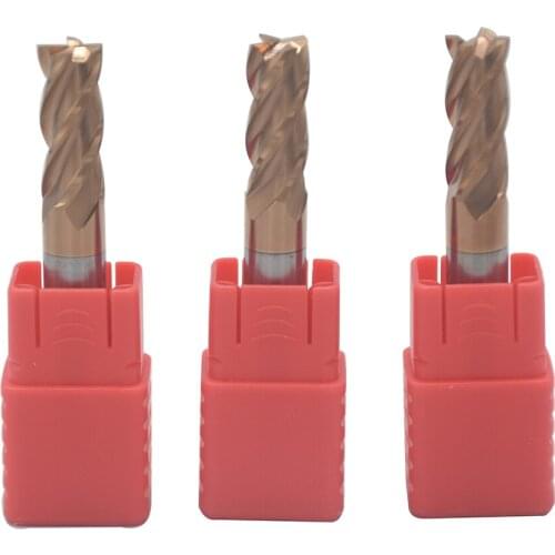 1PCS D10*75*4T Aluminum Flat Cutter HPC55°4 Flute CNC End Mill