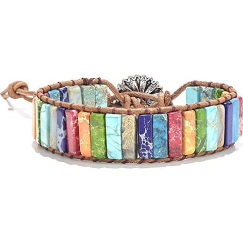 2020 New Design Retro Bracelets For Men women Colorful natural stone Bangles Fashion Jewelry