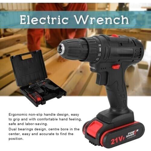 21VF Electric Screwdriver Household Multifuctional Electric Drill Mini Screwdriver Rotation Ways Speeds Torques Adjustable Drill