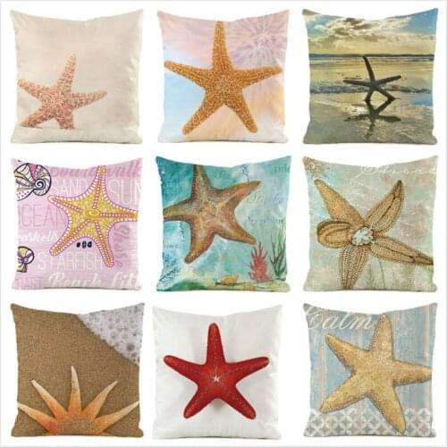 45cm*45cm Guess which starfish is the most imitated silk fabric throw pillow covers couch cushion cover home decorative pillows