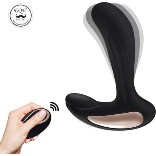 USB Recharge Male Prostate Massage 12 Speeds Remote Control Anal Vibrator Silicone Sex Toys for Men Butt Plug Penis Training