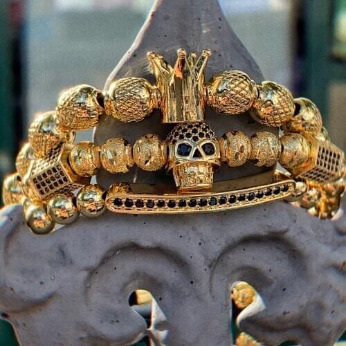 ATTYIRENA Gold Bracelets For Men