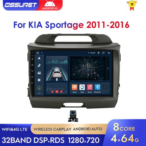 2DIN 8"9" touch screen Android 10 RDS Car Radio GPS Navigation For KIA Sportage 3 2011-2016 Multimedia Video Player BT 2G 32G 4G