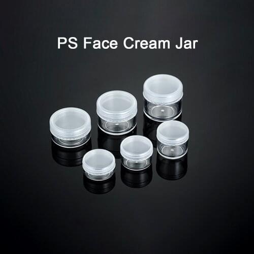 Frosted Cap Face Cream Jar Small Empty Cosmetic Bottles Refillable Bottles Plastic Eyeshadow Makeup Face Cream Jar Pot Container
