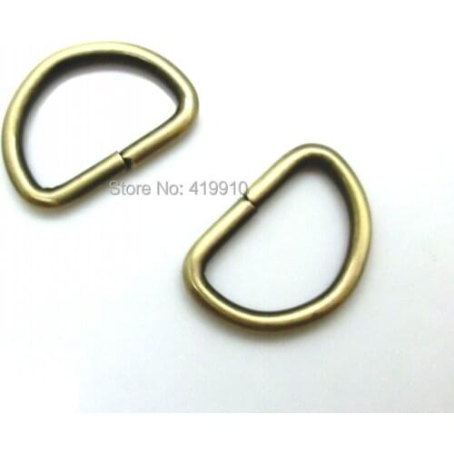 Free Shipping-20Pcs Antique Bronze Unwelded Leather Bag Metal Crafts DIY D Ring 33mmx23mm(Inside :25x16mm ) Connect Buckle J1291