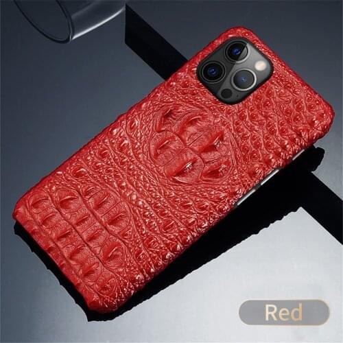 For iPhone 12 Mini 11 Pro Max Case 3D Crocodile Pattern Cover Cowhide Leather Coque For iPhone 11 Pro Max 12 Mini 12 Pro Funda