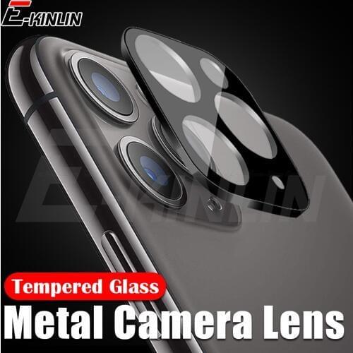 For iPad Pro 11 12.9 2020 Metal Ring Back Camera Lens For iPhone 11 Pro Max Screen Protector Tempered Glass Protective Film