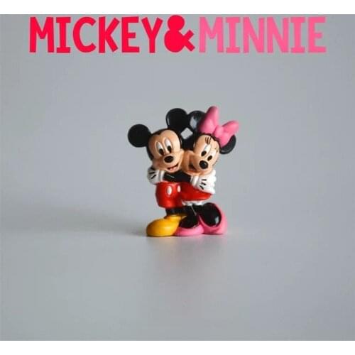 Disney Mickey Mouse Minnie 2.5cm Mini Model Anime Doll PVC Action Figures Accessories Figurines Toys For Kid Toy