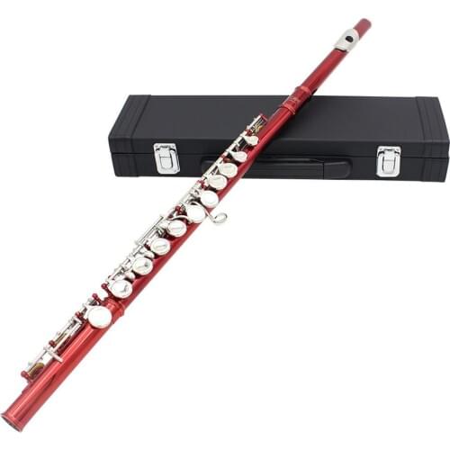 16-hole Closed-cell Flute Copper-nickel Silver-plated C Key Flute with Accessories