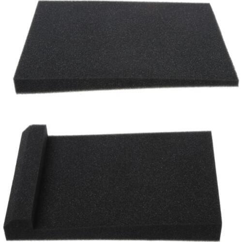 2 Pcs Sponge Studio Monitor Speaker Acoustic Isolation Foam Isolator Pads 30x20x4.5cm Dls HOmeful