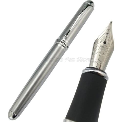 Jinhao 750 Metal Stainless Steel Iraurita 18 KGP 0.5mm Medium Nib Fountain Pen Noble Office School Professional Stationery
