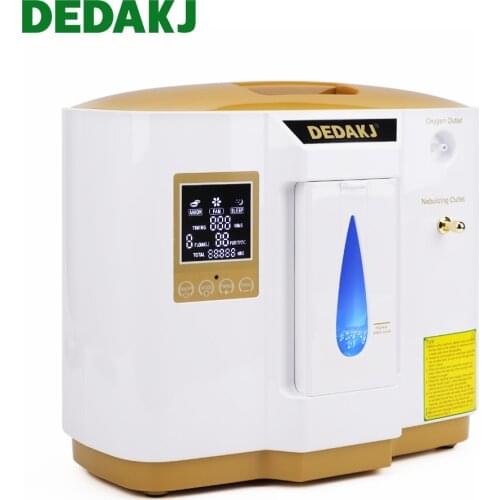 DEDAKJ DE-1LW O2 Concentrator 110v 1L-7L English Version 3PC filiter With Atomization 48 Hours CE