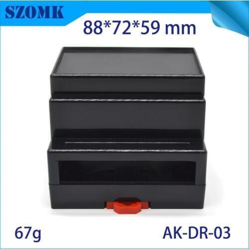 1pcs din rail enclosure diy project box industrial box 88*72*59mm for elctronics plastic equipment case instrument enclosure
