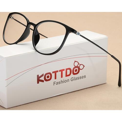 KOTTDO New Fashion Sexy Eyeglasses for Women Square Plastic Spectacles Glasses Frame Transparent clear Retro Myopia Eye Glasses